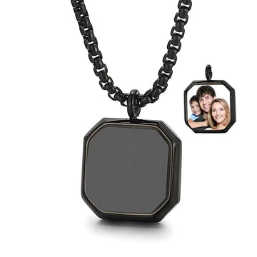 Personalized Square Photo Necklace