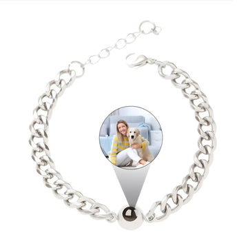 Personalized Curb Chain Photo Bracelet