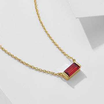 [Love Lucky]S925 Silver January Birthday Pendant Necklace
