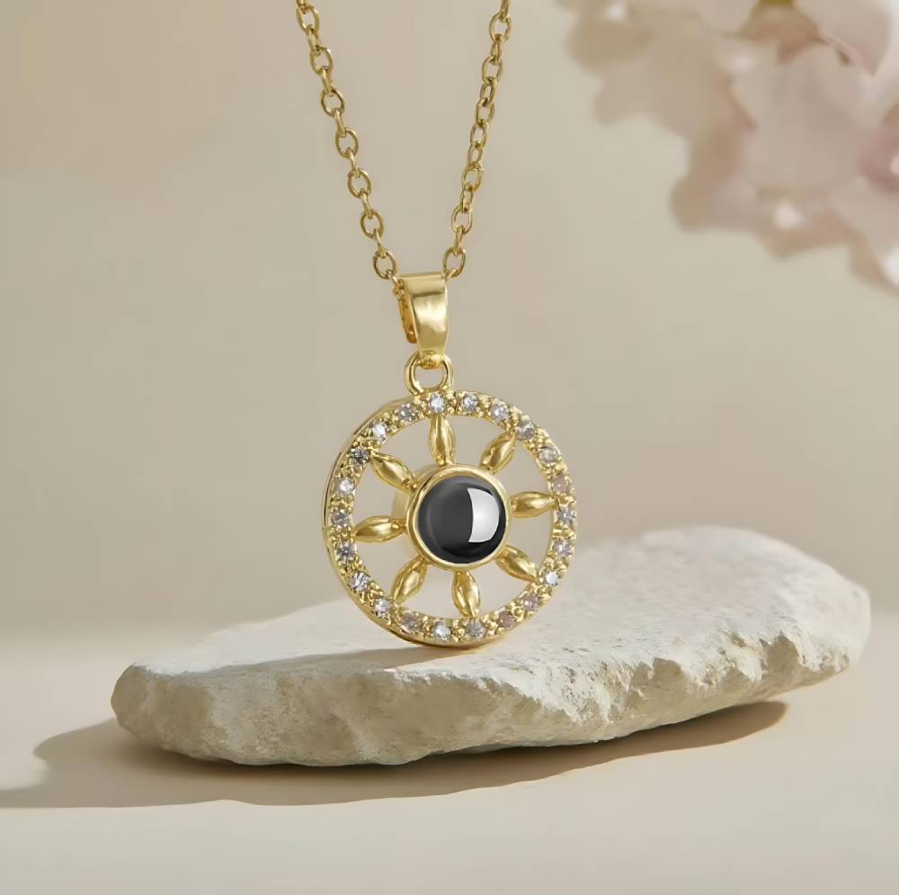 Personalized Roulette Photo Necklace
