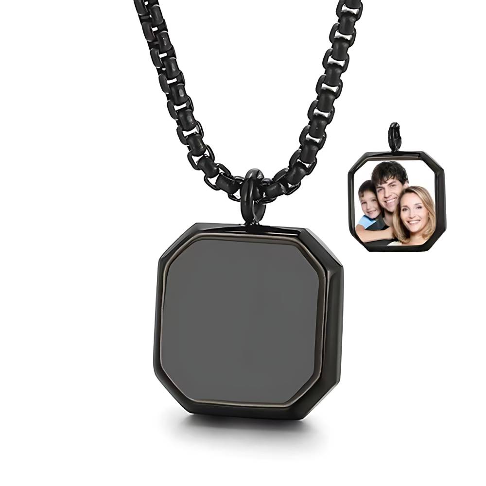 Personalized Square Photo Necklace