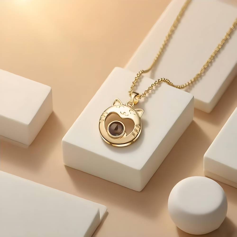 Personalized Cat Photo Necklace