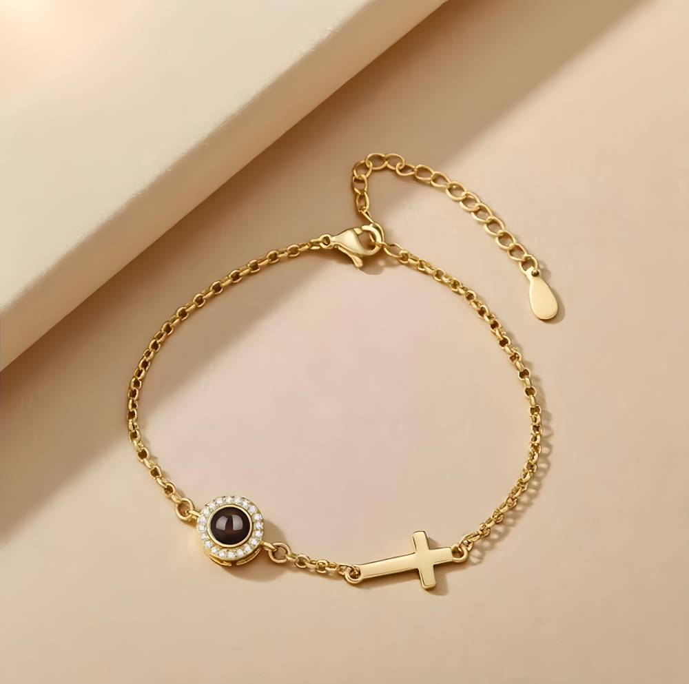 Personalized Circle Photo Bracelet