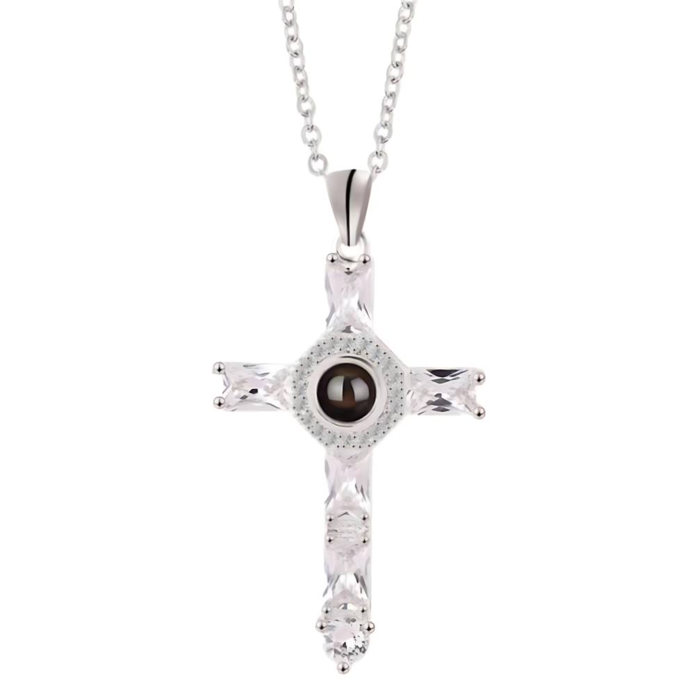 Personalized Cross Photo Necklace