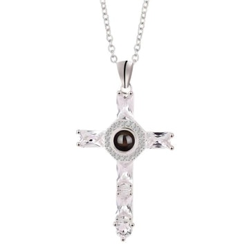 Personalized Cross Photo Necklace