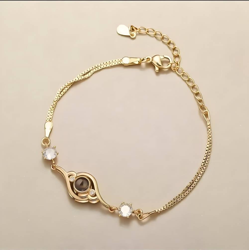 Personalized Angel Eyes Photo Bracelet