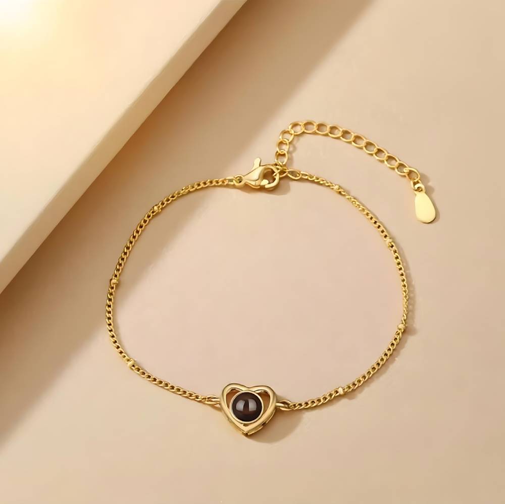 Personalized Heart Shape Photo Bracelet