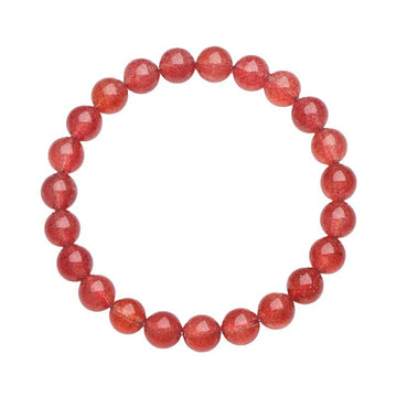 [Love Lucky]Natural Strawberry Quartz Bracelet - Stone of Love & Confidence | Sparkling Energy for Relationships & Self-Empowerment