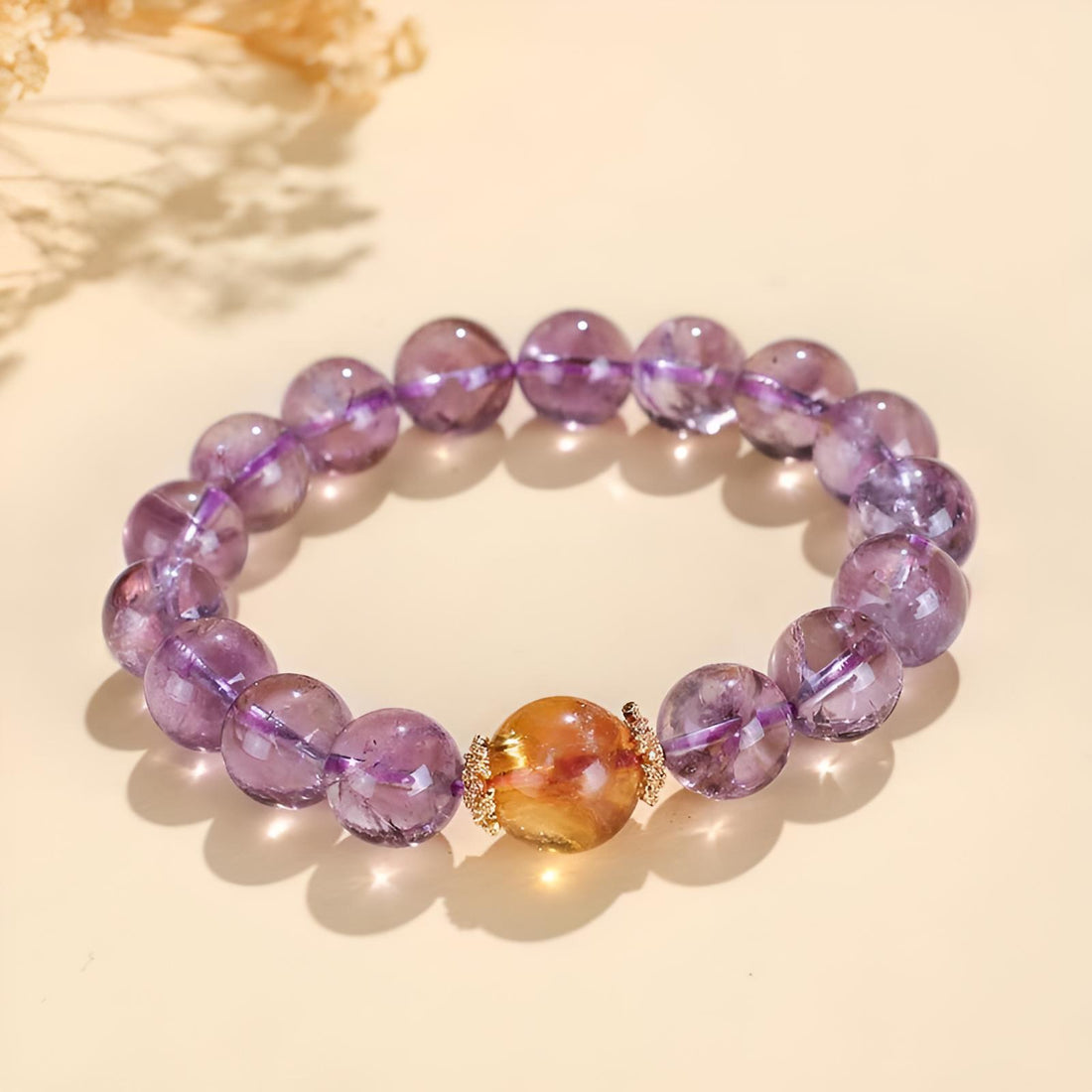 [Love Lucky]Amethyst and Yellow Tower Crystal