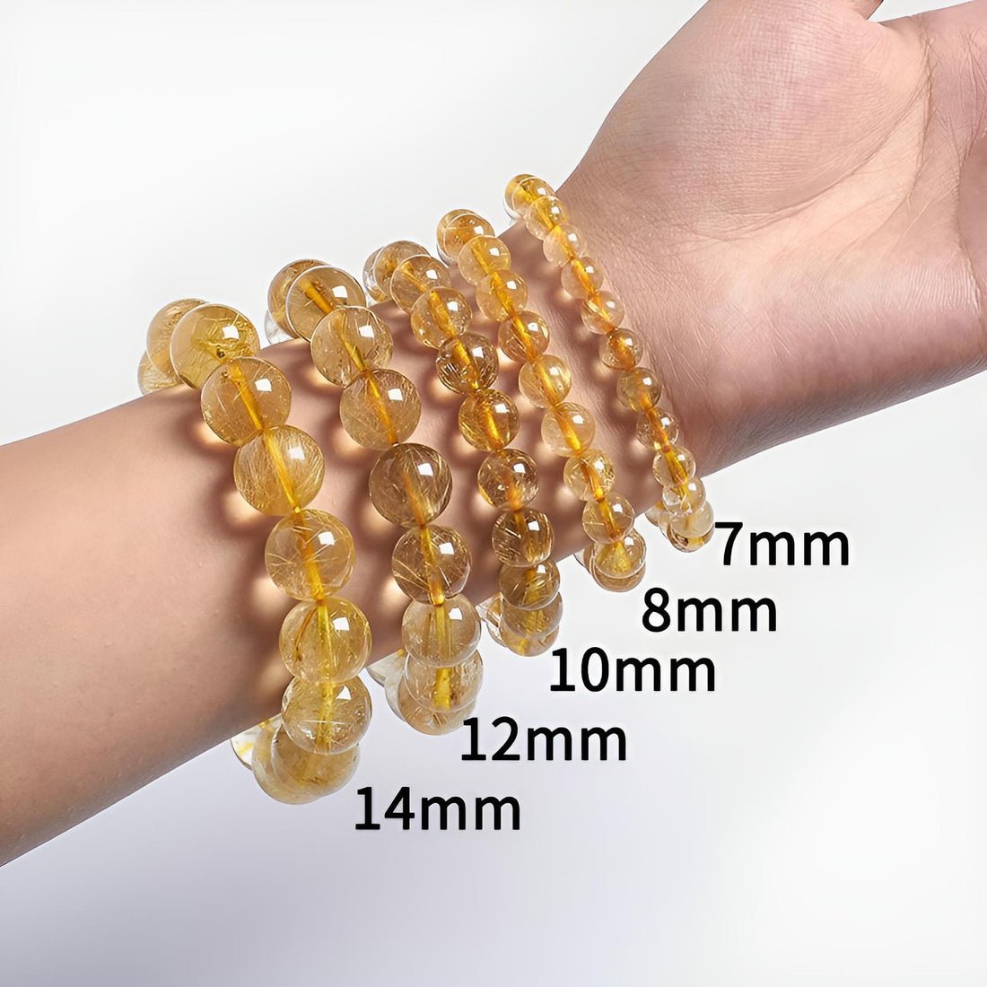 [Love Lucky]Natural Golden Rutilated Quartz Bracelet - Stone of Wealth, Confidence & Solar Energy | Premium Crystal Healing Jewelry