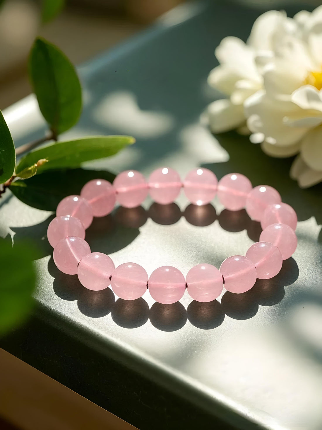 [Love Lucky]Natural Rose Quartz Bracelet - Stone of Unconditional Love & Emotional Healing