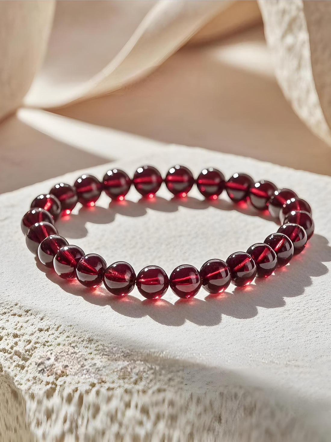 [Love Lucky]Natural Garnet Crystal Bracelet - Stone of Passion & Vitality | January Birthstone for Women’s Energy & Protection