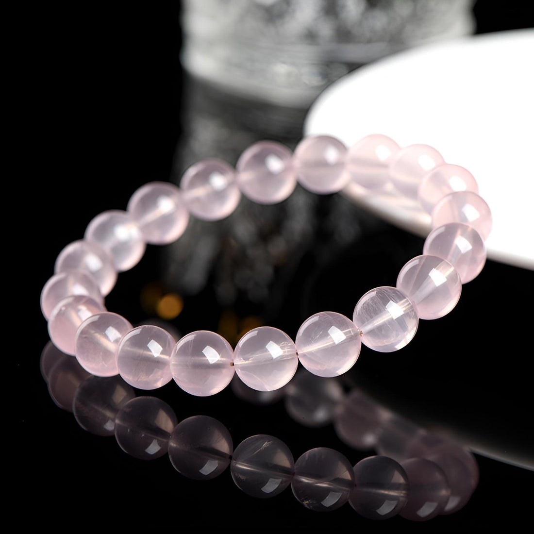 [Love Lucky]Starlight Moissanite Rose Quartz