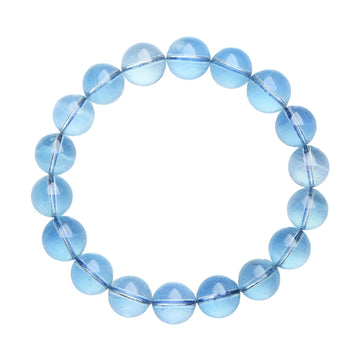 [Love Lucky]Natural Aquamarine Bracelet - Stone of Courage & Communication | March Birthstone with Ice-Ocean Energy