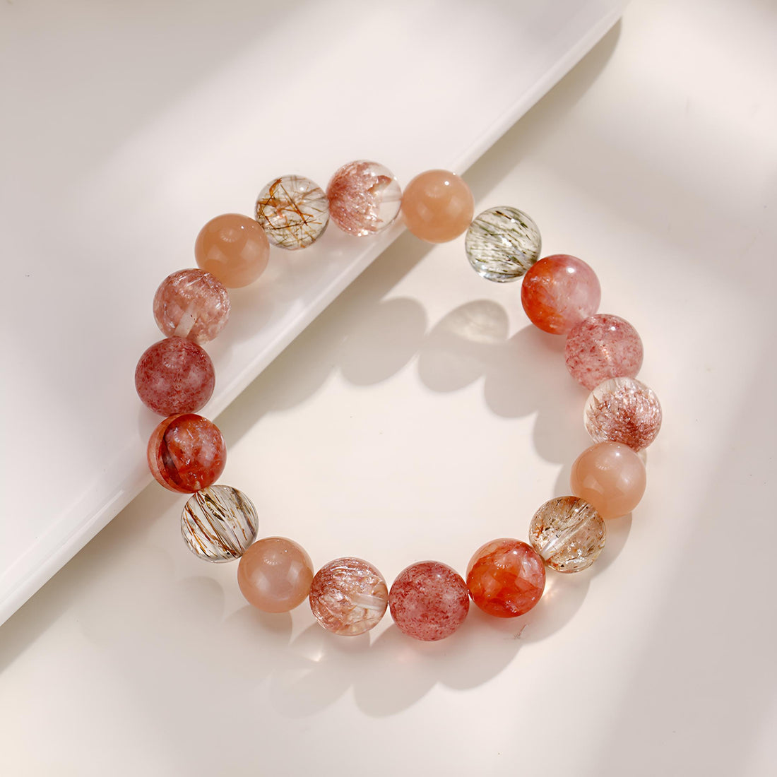 [Love Lucky]Fireworks Duobao Red Rubber Flower Bracelet