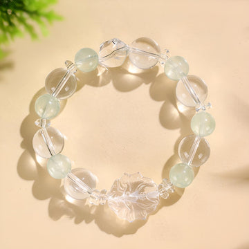 [Love Lucky]Prehnite White Crystal Nine-Tailed Fox Bracelet