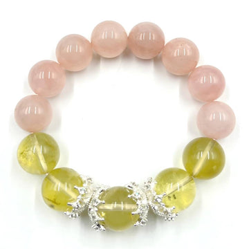 [Love's Luck] Natural Rose Quartz Lemon Citrine Bracelet
