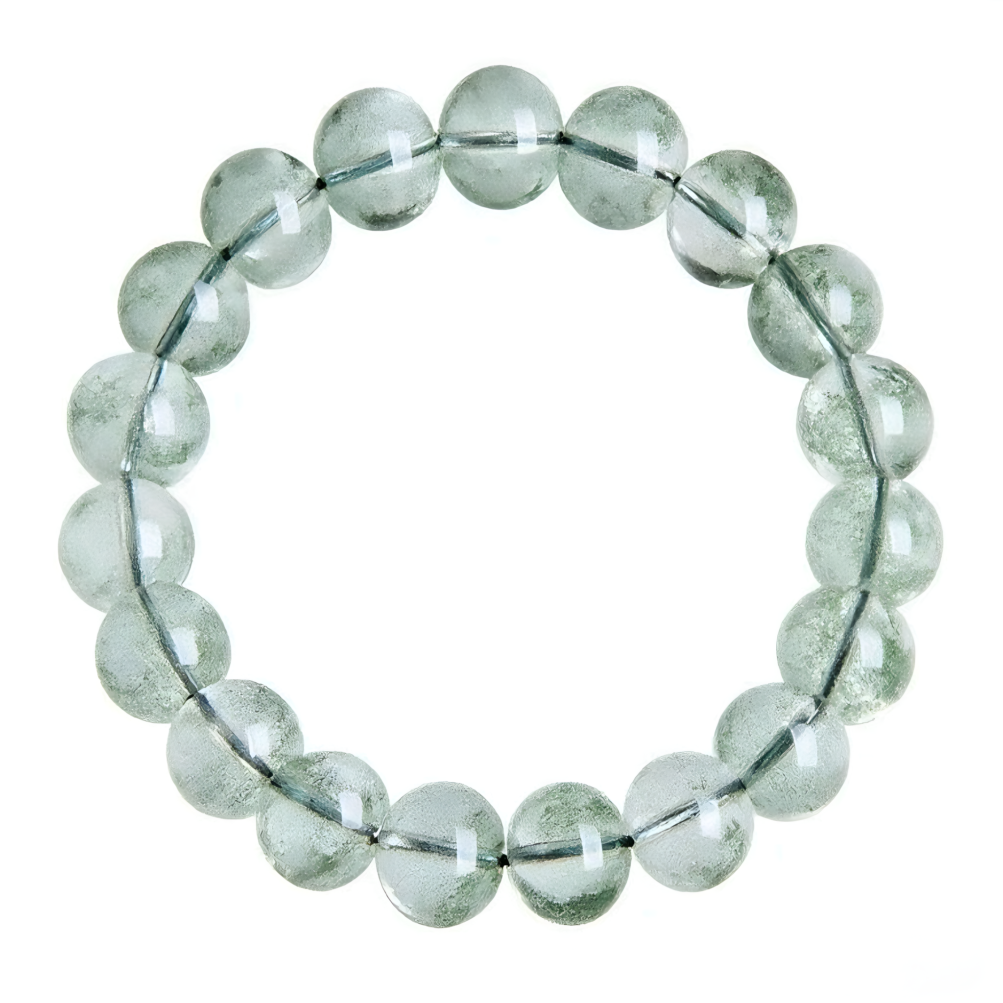 [Love Lucky]Natural Green Phantom Quartz Bracelet - Stone of Wealth & Career Success