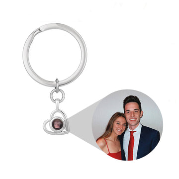 Personalized Heart Photo Keychain