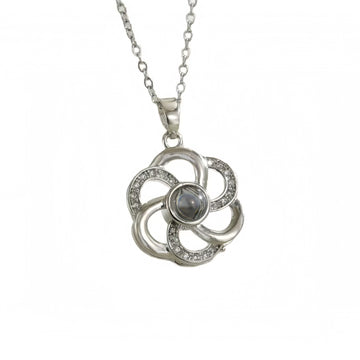 Personalized Flower Photo Necklace