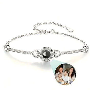 Personalized Flower Photo Bracelet