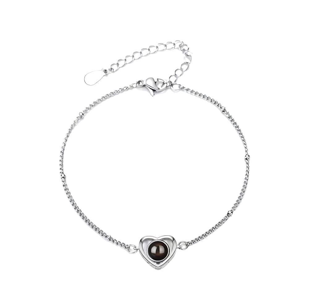Personalized Heart Shape Photo Bracelet