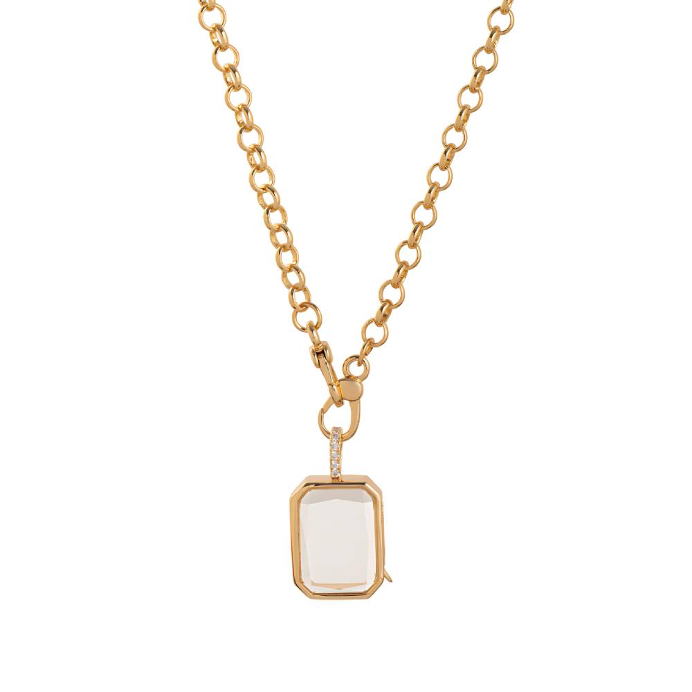 "Transparent Box Necklace B"
