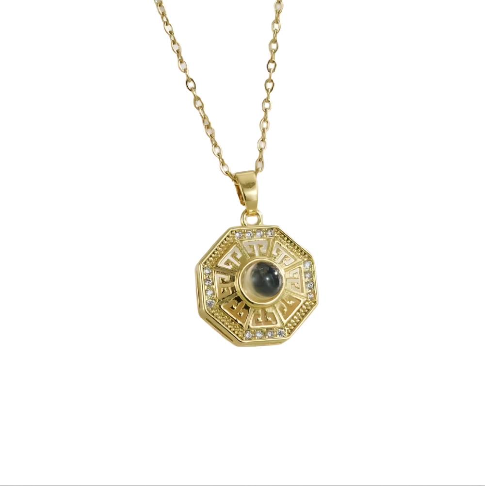 Personalized Octagon Photo Necklace
