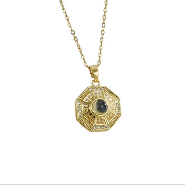 Personalized Octagon Photo Necklace