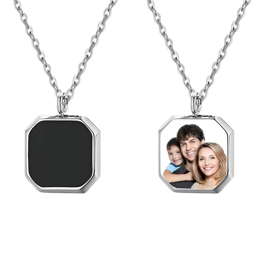 Personalized Square Photo Necklace