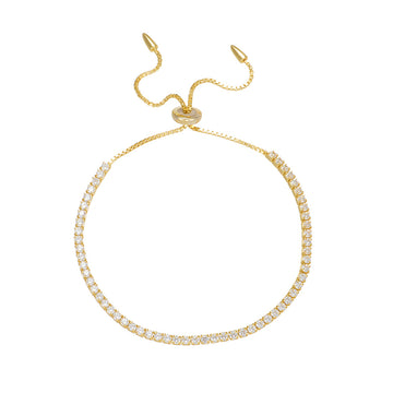 [Love Lucky]S925 silver single row full diamond round zircon bracelet