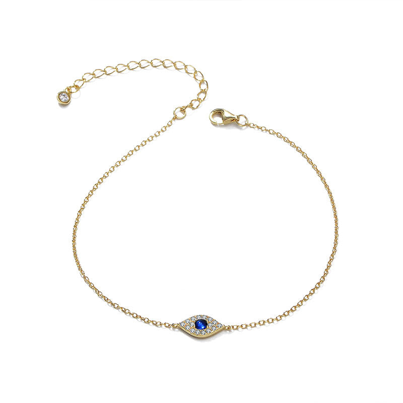 [Love Lucky]S925 sterling silver devil's eye micro inlaid zircon bracelet