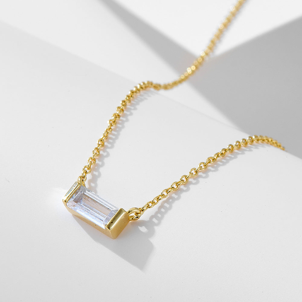 [Love Lucky]S925 Silver April Birthday Pendant Necklace