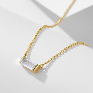 [Love Lucky]S925 Silver April Birthday Pendant Necklace