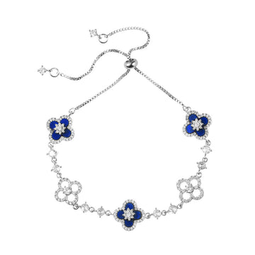 [Love Lucky]Lucky Blue Four-Leaf Clover Bracelet