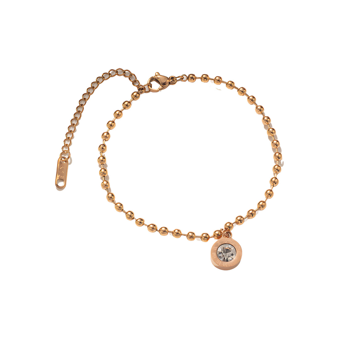 [Love Lucky]Digital Diamond Pendant Bead Bracelet