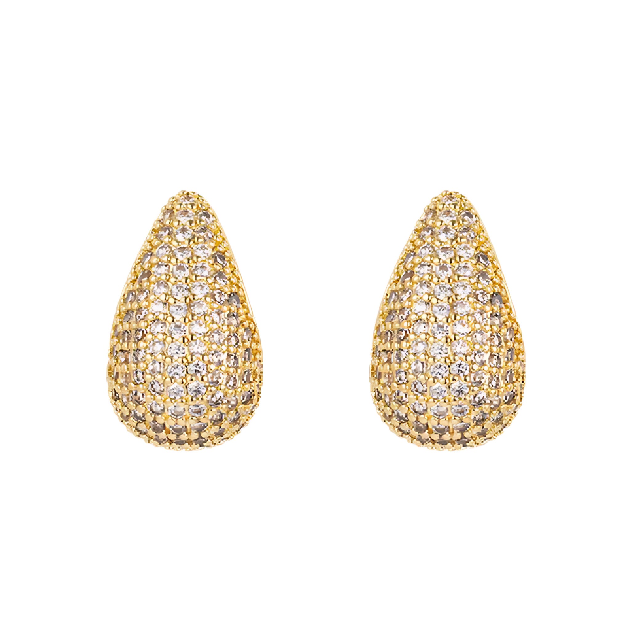 [Love Lucky]Diamond water drop earrings