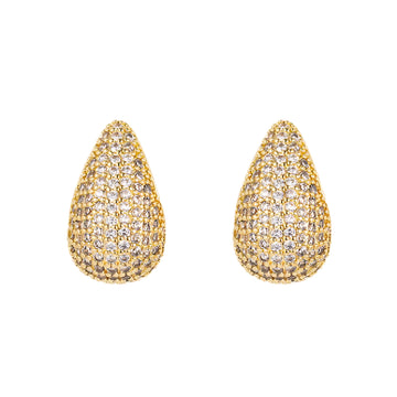 [Love Lucky]Diamond water drop earrings