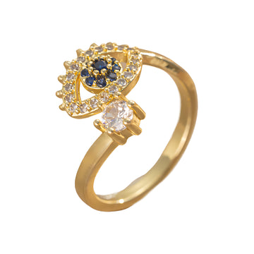 [Love Lucky]Devil's Eye Diamond Open Ring