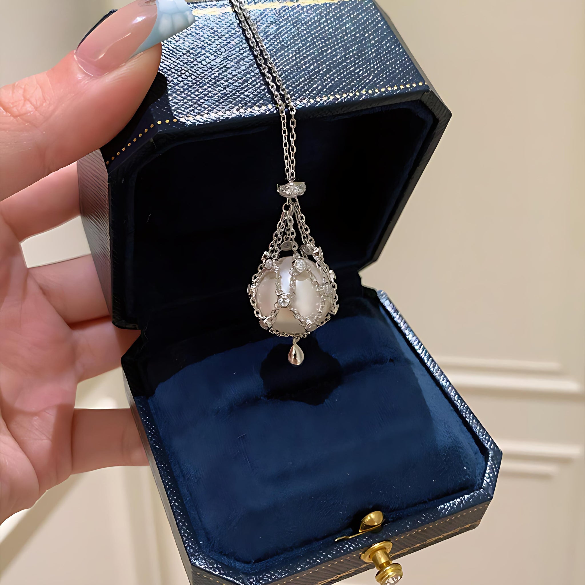 [Love Lucky]Pearl Pendant Necklace