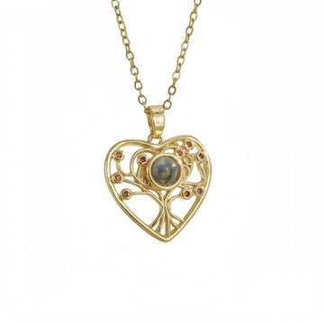 Personalized Love Tree of Life Photo Necklace