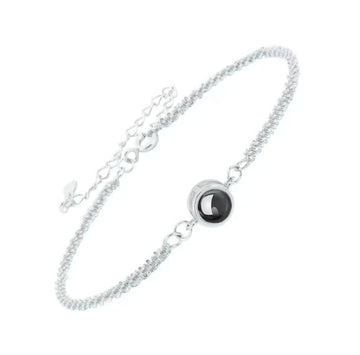 Personalized Thin Chain Photo Bracelet