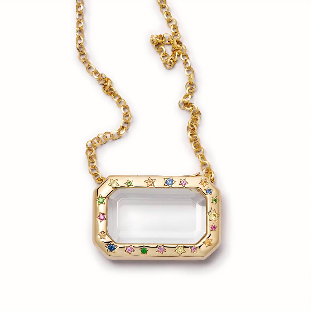 "Transparent Box Necklace F"