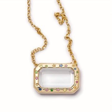 "Transparent Box Necklace F"