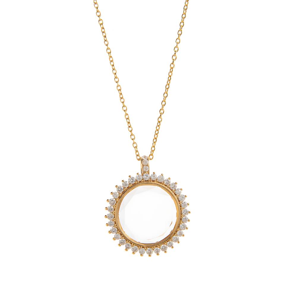 "Transparent Box Necklace J"