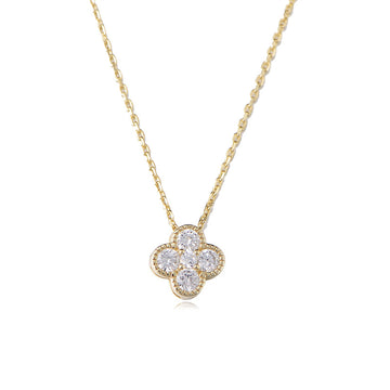 [Love Lucky]S925 Silver Clover Diamond Necklace