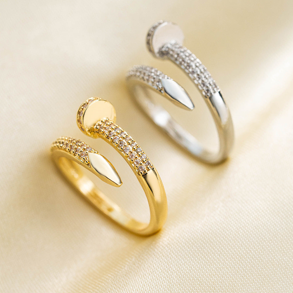 [Love Lucky]Diamond stud ring