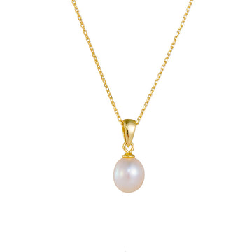 [Love Lucky]S925 Silver Natural Freshwater Pearl Necklace
