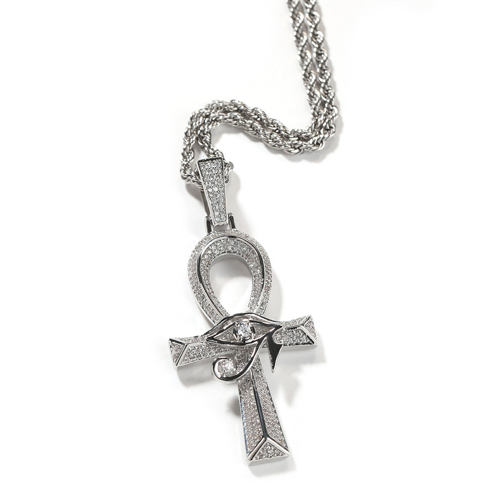 [Love Lucky]Eye of Horus Cross Pendant Necklace