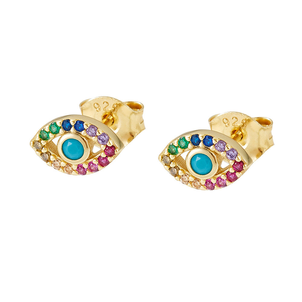 [Love Lucky]S925 Silver Devil's Eye Earrings